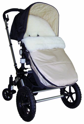 Kaiser 6810533 - Fu&szlig;sack f&uuml;r Marke Bugaboo, Lammfell wei&szlig;, Farbe: rot