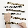 12 animal print slap bracelets - party favor toy bracelet set