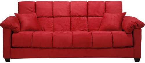 Madrid Convertible Sofabed Crimson Microfiber