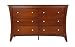 Kidz Decoeur Long Beach 6 Drawer Double Dresser, Toasted Cranberry