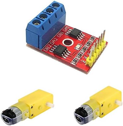 DeanKe L9110s Dual-Channel Driver Module with 2 Pack 3V-6V DC Geared Motor for Arduino Robot Smart Car