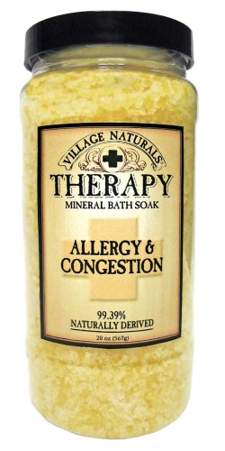 Village Naturals Therapy Allergy & Congestion Mineral Bath Soak 20 oz
