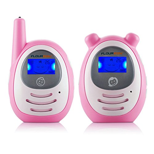 Floureon BM156 2.4GHz Wireless Sound Activated Digital Audio Baby Monitor with 1 Parent Unit- Up to 300M Range (Pink)