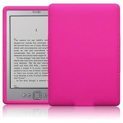 Hot Pink Kindle Silicone Skin Case for Amazon Kindle 4