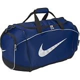 Outdoor Living : Nike Brasilia Medium Duffel - Special Clearance Offer (Midnight Navy/Black/metallic silver)
