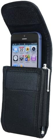 hsini Ring Hook Clip Carry Pouch for iPhone 5S/5/4S/4, Samsung Galaxy S3, S4 and S5 - Retail Packaging - Black