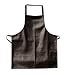 Update International APV-2641HD Vinyl Bib Apron with Leatherette Finish, Brown