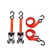 SmartStraps 10’ RatchetX Premium Ratchet Tie-Down Straps, 2 Pack – 3,000lbs Break Strength, 1,000lbs Safe Work Load – Heavy Duty Tie Downs for Heavier Loads