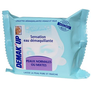  Lingettes demaquillantes Demak'up visage et yeux Peaux normales mixtes x25
