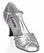 01 Flapper High Heel Pumps 1920's Silver 3 Inch Heel