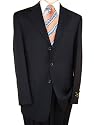 Italian Merino Wool 150s Hand Tailored Men Suit Complete Jacket and Pants Comfortable Year Round Use Dark Navy