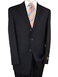 Italian Merino Wool 150s Dark Navy Hand Tailored Men Suit Comfortable Year Round Use Complete Jacket and Pants