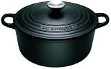Review LE CREUSET UK LTD L2501-1800 / Le Creuset Cast Iron Round Casserole Satin, Black, 18 cm
