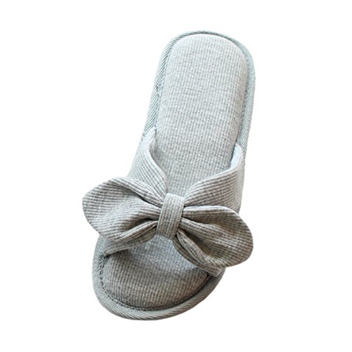 bestfur Women's Thread Cotton Memory Foam Washable Cozy House Slippers