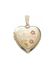 14K Gold Filled #1 Grandma" Heart Locket 3/4 inch x 3/4 inch