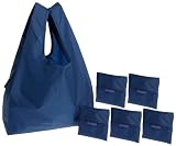 BAGGU Reusable Shopping Tote - 6-Pack,Navy,one size
