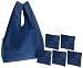 BAGGU Reusable Shopping Tote - 6-Pack,Navy,one size