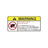 Chrysler SRT-8 No Bull, Warning decal, sticker 