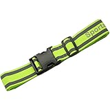 Sportazon Reflective Safety Belt-Army-Military-Elastic and Lightweight For Running Jogging Biking Walking Cycling-Yellow Reflective Band is Secure on Sports Gear or Clothing