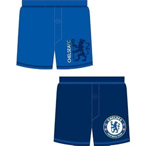 Childrens/Kids Chelsea Football Club Underwear Boxer Shorts (Pack of 2)