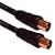 2 Metre Black Gold Plated Male - Male Shielded Coaxial Aerial Cable by Cable Mountain (approx 6' 6")
