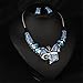 Girl Era Unique Colorful Resin Necklace Bib Statement Necklaces & Earring Set(blue)