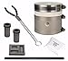 Mini Propane Tabletop PRO Kiln Furnace Kit Smelting Gold Silver Copper Metal Scrap with Tongs Mold and Flux