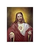 Sacred Heart Of Jesus by Vittorio Bianchini. Art Print Poster 11.5 inches width by 14 inches height. Highest Quality Art Poster Print