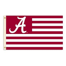 NCAA Alabama Crimson Tide A with Stripes 3-by-5 Foot Flag with Grommets