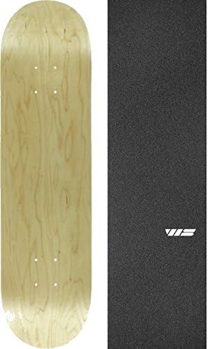 Blank Skateboards S3 Natural Skateboard Deck - 7.75" x 31.5" with Jessup Die-Cut Grip Tape - Bundle of 2 items