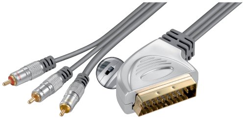Home Theater HT 4-150 Scart Cinchkabel mit Schalter (3x Cinch-Stecker) 1,5m