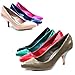 Qupid Women's Office Lady Party Clubbing Patent Leather Stilettos High Heel Pointy Pumps Fashion Shoes