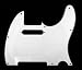 3 Ply Guitar Pickguard Fits Telecaster Standard 8 Hole - WHITE
