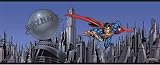 NEW DC Comics Superman Flying in City Daily Planet Wallpaper Border