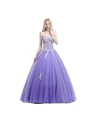 Tulle Floor Length Lace Sequined Applique Quinceanera Dress 
