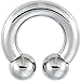 2 Gauge Steel Horseshoe Circular Barbell 5/8