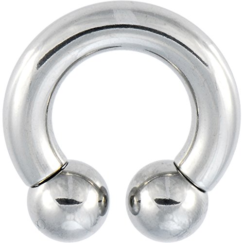 2 Gauge Steel Horseshoe Circular Barbell 5/8