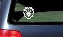 white vinyl alliance logo sticker - world of warcraft fans