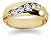 0.2 ctw. Men's Round Diamond Wedding Band in 14K Yellow Gold