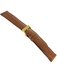 20mm Morellato Genuine Oil Leather Padded Stitched Tan Watch Band Regular-969