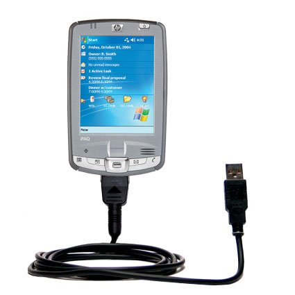 Classic Straight USB Cable for the HP iPAQ hx2700 Series with Power Hot Sync and Charge capabilities - uses Gomadic TipExchange Technology