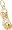Peanut Shell Charm, Gold Plated Silver
