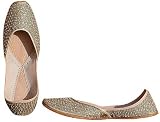Beaded and Embroidered Leather Shoes for Women Handcrafted Casual Footwear from India Available in Various Sizes