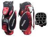 (Memphis) Golf Bag (inc Rain Hood) (Black/Silver/Red)