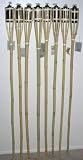 Package of 8 bamboo oil burning Hawaiian style Tiki torches