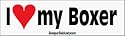 I Love My Boxer - bumper stickers (Large 14x4 inches)