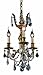 Elegant Lighting 9503D13FG/RC Marseille 18-Inch High 3-Light Chandelier, French Gold Finish with Crystal (Clear) Royal Cut RC Crystal