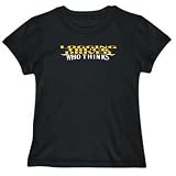 T-Shirt Womens Black " Logging Truck Driver who thinks " Occupations Large