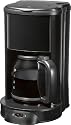 LUXUS KAFFEEMASCHINE MIT GLASKANNE UND EDELSTAHL GEHÄUSE EINLAGEN FÜR 10 TASSEN 1 LITER MIT EXTRASTARKEN 1000 WATT IM KLASSISCHEM SCHWARZ NEU + OVP