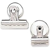 Sparco Bulldog Clip, Magnetic Back, Size 1, 1-1/4 X 3/8 Inches Cap, 18/Box, Silver (SPR58506)